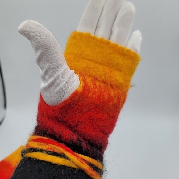Fingerless Gloves Ombre Wool/Felt #691 - Picture 7 of 7